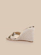 Rosaline Wedge Espadrille - Gold Crackle Leather