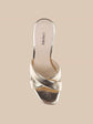Rosaline Wedge Espadrille - Gold Crackle Leather