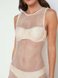 Angela Mesh Cover-Up Dress - Champagne