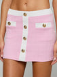 Coco Mini Skirt Cover-Up -Blush/White
