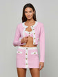 Adaline Cardigan Cover-Up - Blush/White