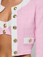 Adaline Cardigan Cover-Up - Blush/White