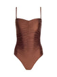 Aubrey Ruched Shimmer One-Piece