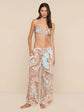 Geraldine Cover-Up Pant - BROWN/ICE BLUE PAISLEY (PRE-SALE)