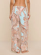 Geraldine Cover-Up Pant - BROWN/ICE BLUE PAISLEY (PRE-SALE)