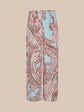 Geraldine Cover-Up Pant - BROWN/ICE BLUE PAISLEY (PRE-SALE)