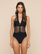 Natalya Collared One-Piece - Mesh (PRE-SALE)