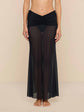 Mahe Mesh Cover-Up Skirt - Black