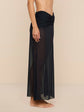 Mahe Mesh Cover-Up Skirt - Black