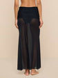 Mahe Mesh Cover-Up Skirt - Black