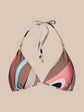 Annabelle Triangle Bikini Top - Multi Abstract Swirl