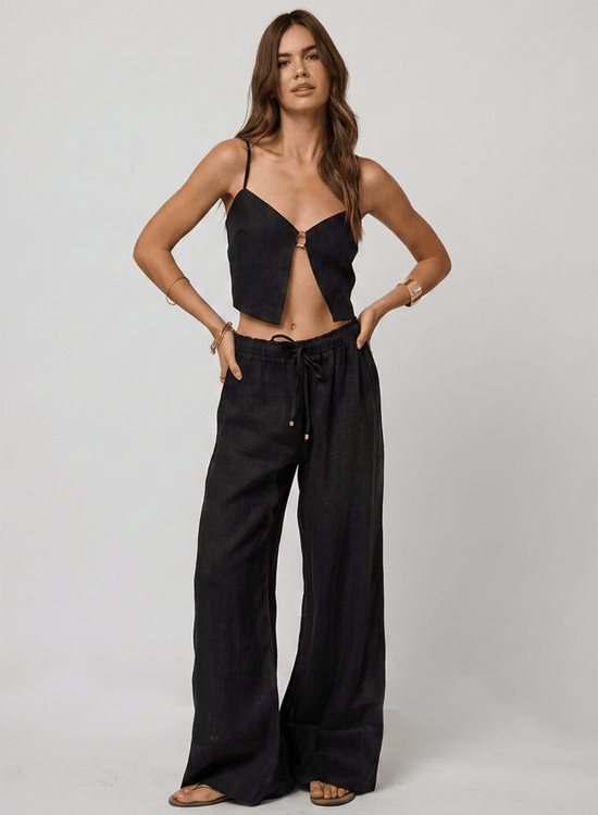 Summer Wide Leg Pant - Black (PRE-SALE)