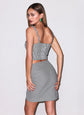 Poplin Draped Ruched Skirt