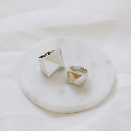 Pyramid Ring - Silver Grande