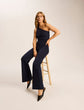 Neoprene Wide Leg Pant - Navy