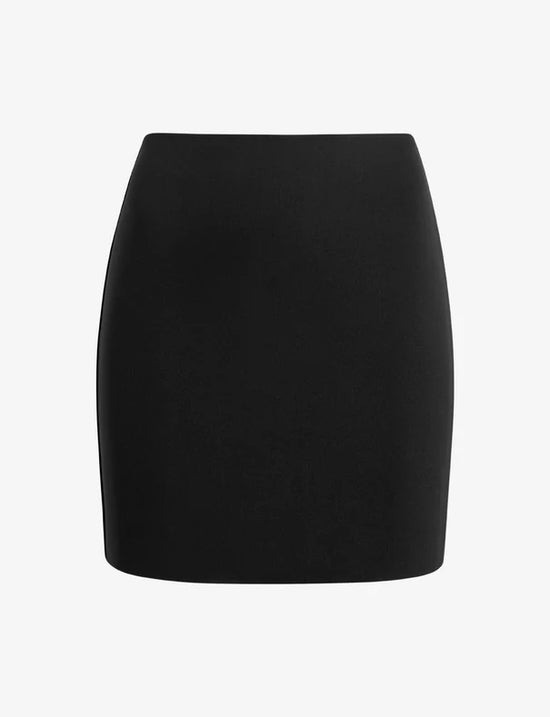 Neoprene Micro-Mini Skirt - Black
