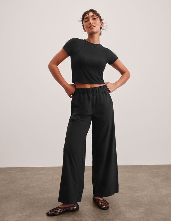 Easy Wide Leg Pant - True Black (PRE-SALE)