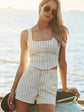 Lissania Short - Ecru/Navy Stripe