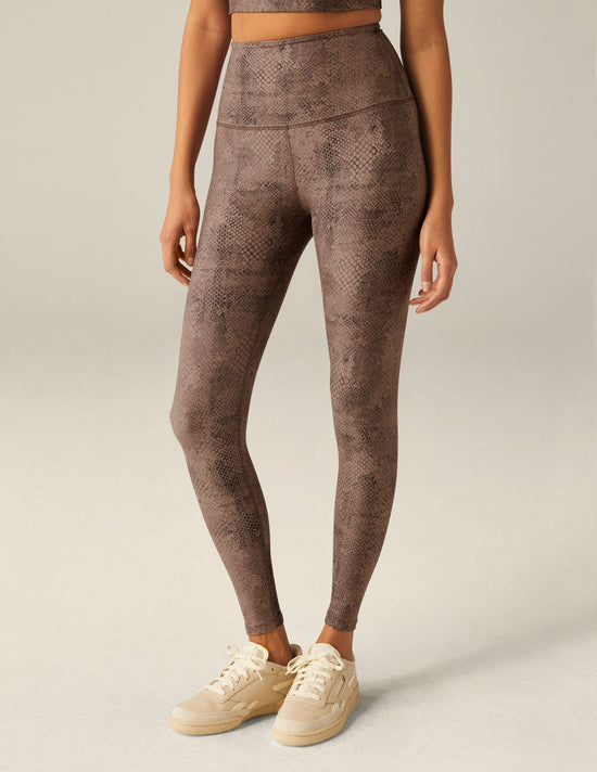 Softmark Caught In The Midi High Waisted Legging - Neutral Snake