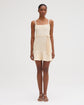 Metallic Knit Mini Dress - Off-White