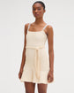 Metallic Knit Mini Dress - Off-White