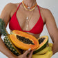 Vintage Orange Pearl Necklace