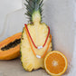 Vintage Orange Pearl Necklace