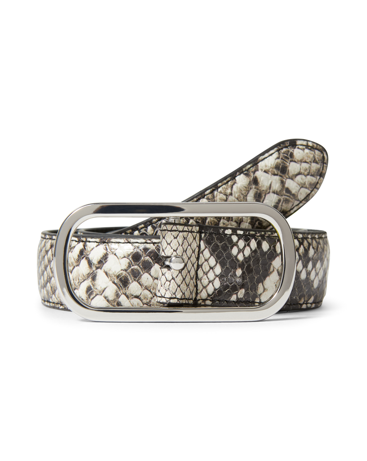 SNAKE EMBOSSED LOOP BELT