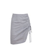Poplin Draped Ruched Skirt