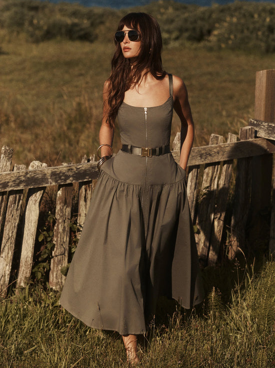 Rima Maxi Dress - Smokey Olive Smol