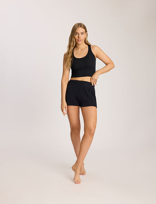 Better Than Basic Rib Relaxed Short - Black
