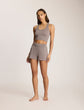 Better Than Basic Rib Cropped Racerback Tank - Truffle (PRE-SALE)
