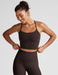Spacedye™ Slim Racerback Cropped Tank - Dark Chocolate Heather (PRE-SALE)