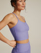 Spacedye Slim Racerback Cropped Tank - Periwinkle Cloud Heather