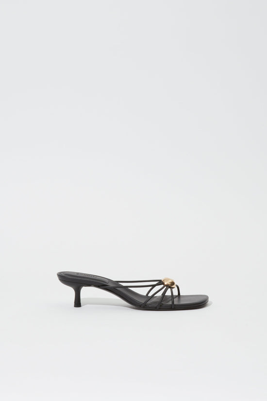 Amaya Leather Strappy Kitten Heel