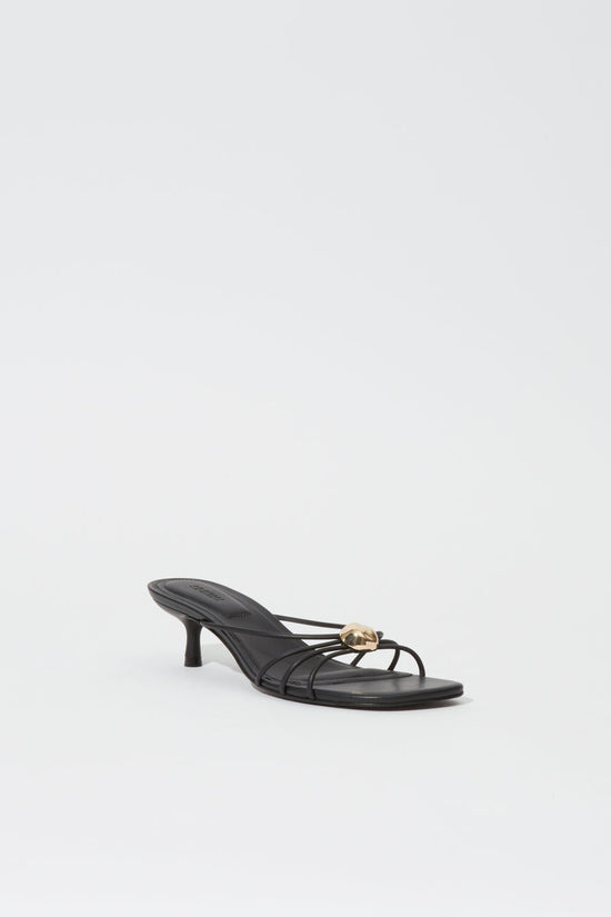 Amaya Leather Strappy Kitten Heel