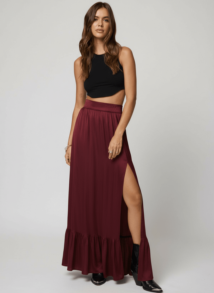WHAT IF MAXI SKIRT