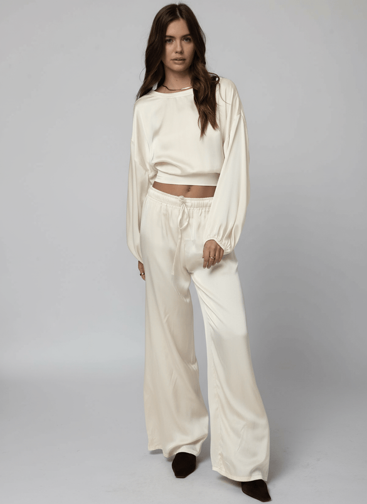 THE SILKY VENICE WIDE LEG PANT