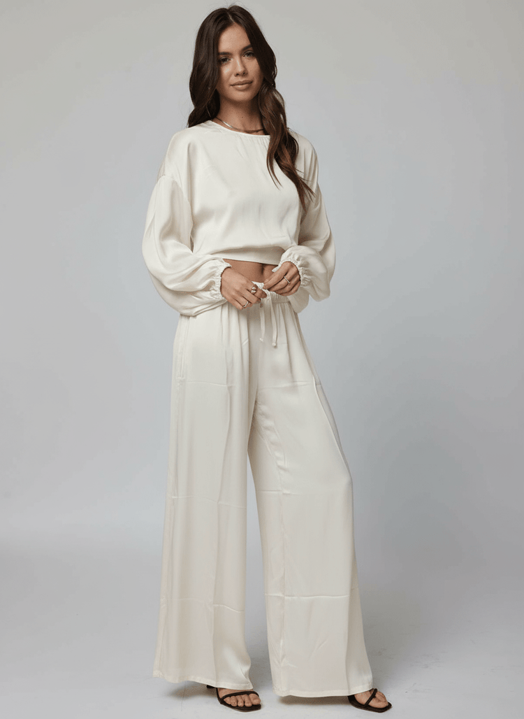 THE SILKY VENICE WIDE LEG PANT