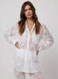 The Lace Button Down Shirt - White (PRE-SALE)