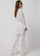 Lace Fold Down Pant - White (PRE-SALE)