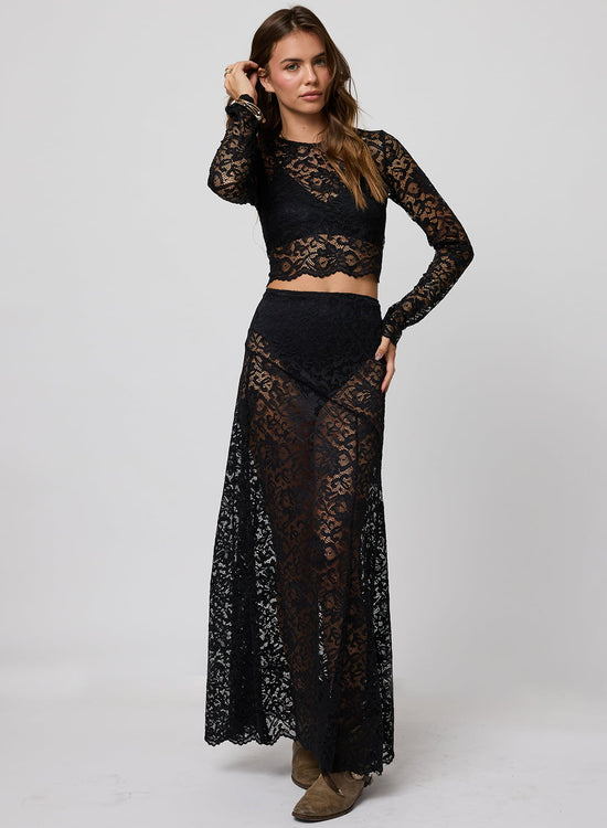 Lace Long Sleeve Baby Tee
