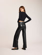 Faux Leather Wide Leg Pant