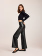 Faux Leather Wide Leg Pant