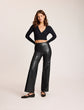 Faux Leather Wide Leg Pant