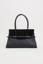River Suede Shoulder Bag - Black