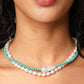 Vintage Turquoise Pearl Necklace