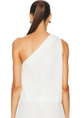 One Shoulder Pleat Top - Crepe