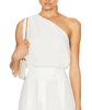 One Shoulder Pleat Top - Crepe