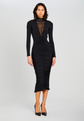 Priyanka Mesh V-Cut Midi Dress